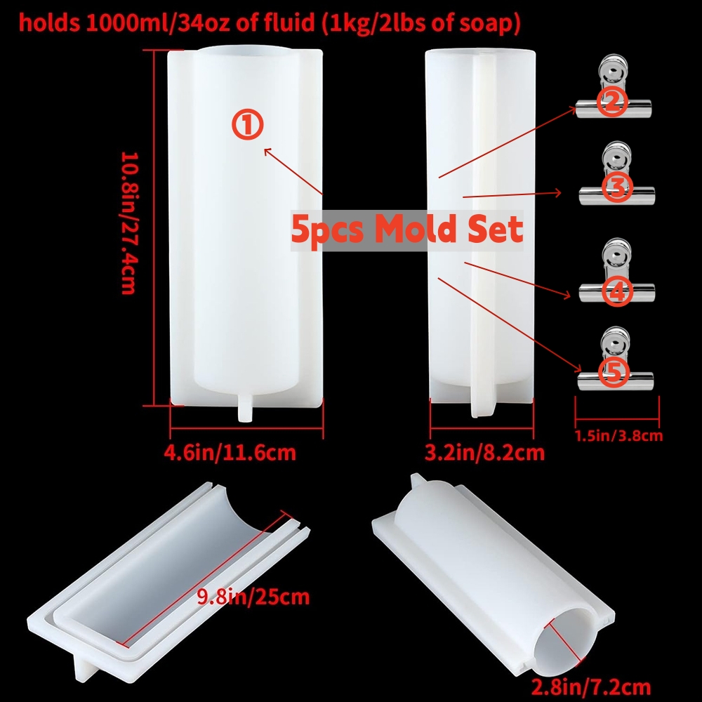 Big Cylinder Tube Soap Mold wi - огляд і ціна Soap Making Kit For Beginners