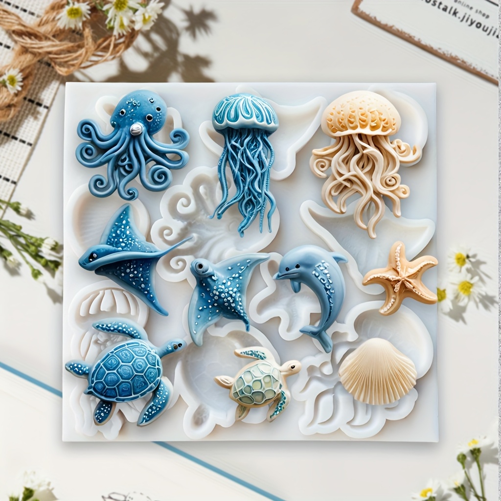 Sea Animal Silicone Mold Octop - огляд і ціна Soap Making Kit For Beginners