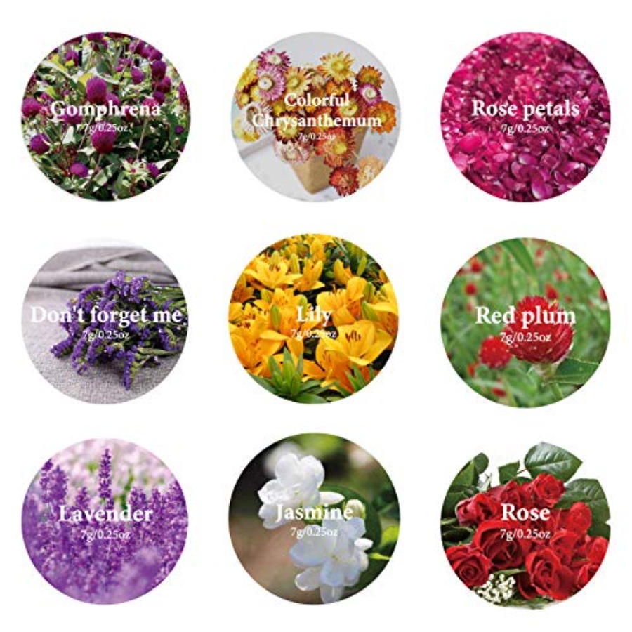 9 Bags Dried Flowers, 100% Nat - огляд і ціна Soap Making Diy Kit